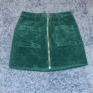 Forever 21 Teal Corduroy Mini Skirt